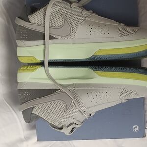 Nike Gray and Green Athletic Shoes with Layered Sole